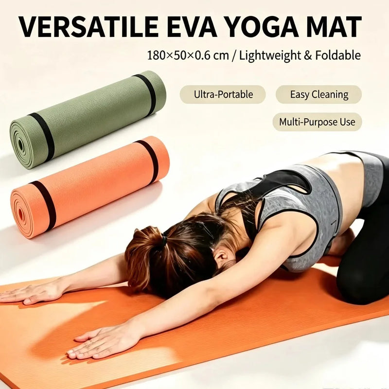 1PCS Exercise Yoga Mat Foldable Pilates Fitness Mat Thickened Comfortable Foam Workout Mat  Portable Travel Fitness Exercise Pad