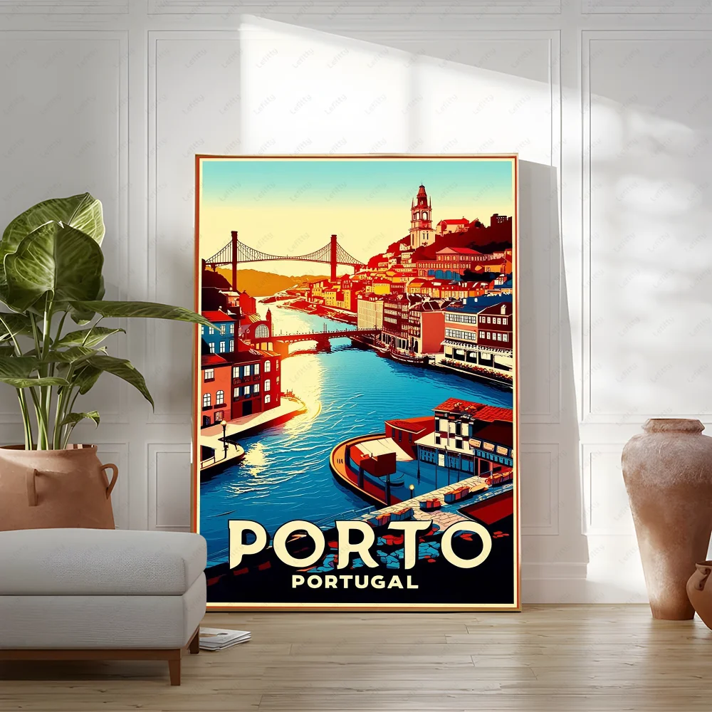 Pictures Portugal Painting Poster Room Decor Home Decoration Interior Wall Art Printing Waterproof Bathroom BedRoom Posters Gift