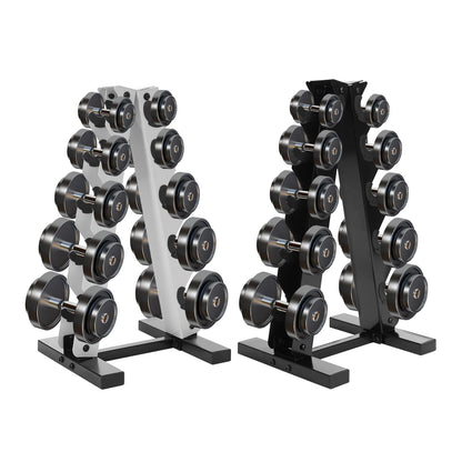 5 Layers A-Frame Stainless Steel Weight Holder for Home Gym Black/White For Storing Dumbbells In Homes, Hotels, Gyms