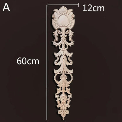 Wooden Furniture Appliques Luxury Living Room Decoration Home Decor Antique Onlays Mouldings Unique Natural Floral Wood Carved