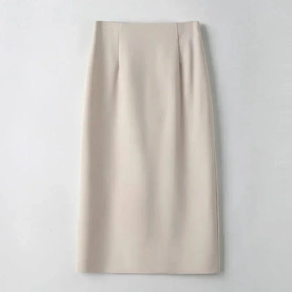 2026 Elegant A Line Long Skirts Women Spring Summer Faldas Fashion High Waist Office Lady Back Slit Mid-Length Pencil Skirts