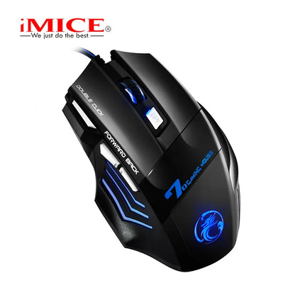 USB Wired Gaming Optical Mouse 4-Keys RGB Backlit Ergonomic Design DPI Adjustable High-Precision Mouse For PC Computer Laptop