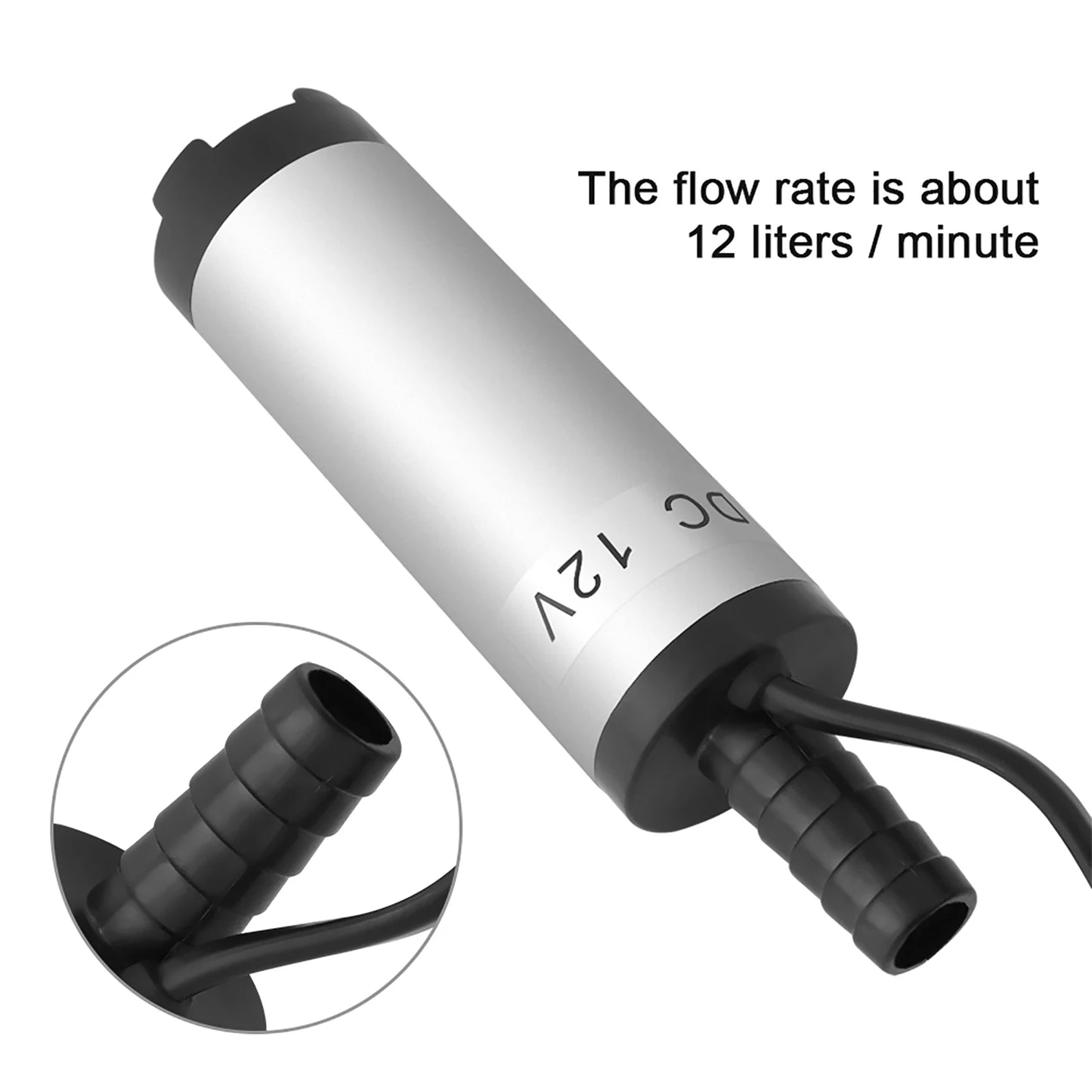 12V 3.8cm Stainless Steel Submersible Pump for Water Dieseloil Kerosene Refueling Tool 8500r/m Diesel Pump Pump Submersible Pump