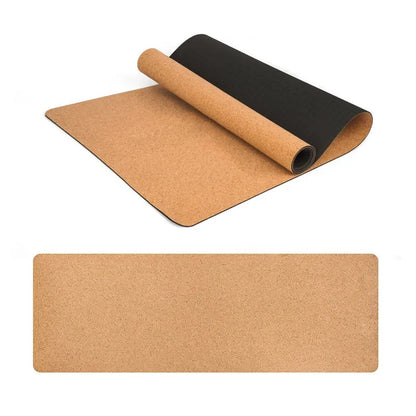 183X61Natural Cork TPE Yoga Mat Fitness Gym Sports Mats Pilates Exercise Pads Non-Slip Yoga Mats Absorb Sweat Odorless