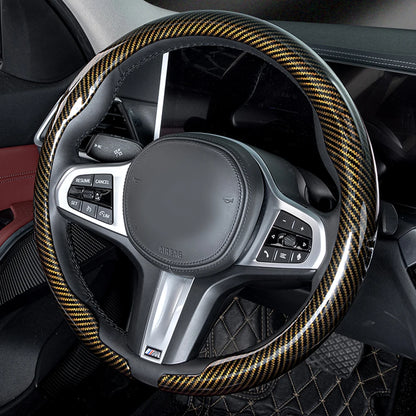 Steering Size 36-38cm Universal Non-slip D-shaped Round Breathable Car Steering Wheel Cover Protector Suitable Auto Accessories