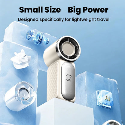 Mini Fan Handheld Portable Outdoor Small Fan 5-speed Adjust Ultra Mini Fan Type-C Rechargeable Home Office Summer Cooling Fans