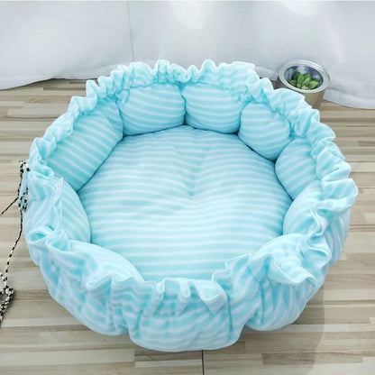 Dual Use Adjustable Drawstring Pet Bed Creative and Comfortable Soft and Warm Pet Bed Pet Mat Cat Four Season Puppy Pet Supplies