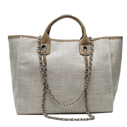 2025 Female Large Capacity New European American Bucket Bag Handheld Single Shoulder Diagonal Cross Chain Tote Bag