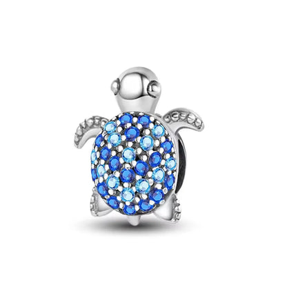 Blue Ocean Turtle Octopus Ship Talisman 925 Silver Beads, Suitable for Original Bracelets DIY Jewelry Women's Accessories Gifts