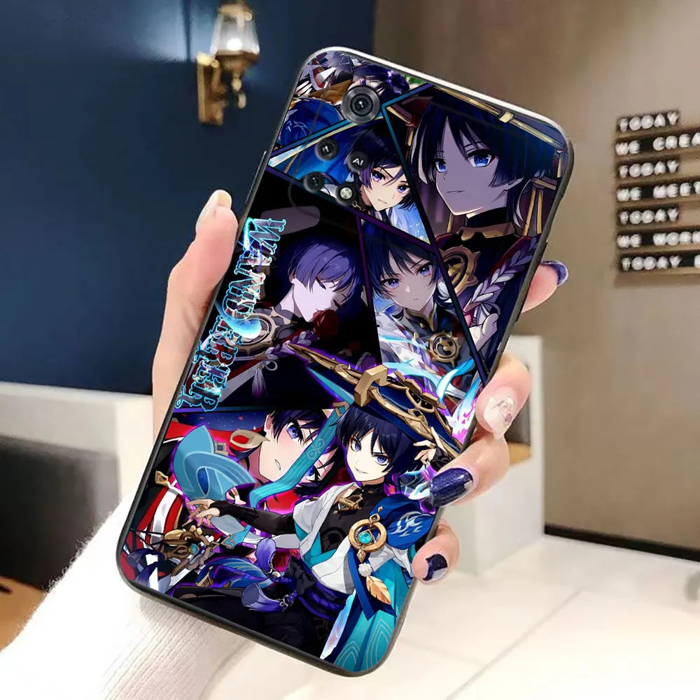 Zhongli Xiao Genshin Impact Phone Case For Xiaomi 15 15T 14T 13 12T 11 11T POCO F8 F7 F6 F5 X8 X7 X5 M6 M7 PRO Case Funda Cover