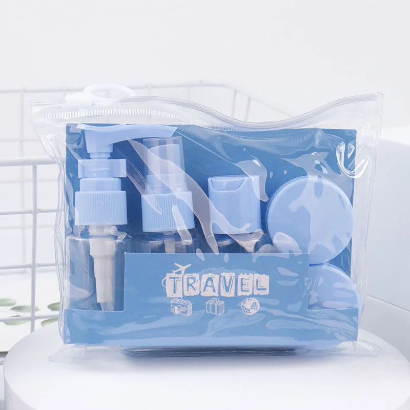 6Pcs Travel Bottle Set for Toiletries, Travel Containers for Toiletries with Clear Zipper Toiletry Bag, Leak Proof Refillable