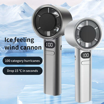 Lenovo 6000mah Handheld Cool Fan LED Digital Display Electric Hand Fans Ice Compress High-Speed Cool USB Rechargeable2026