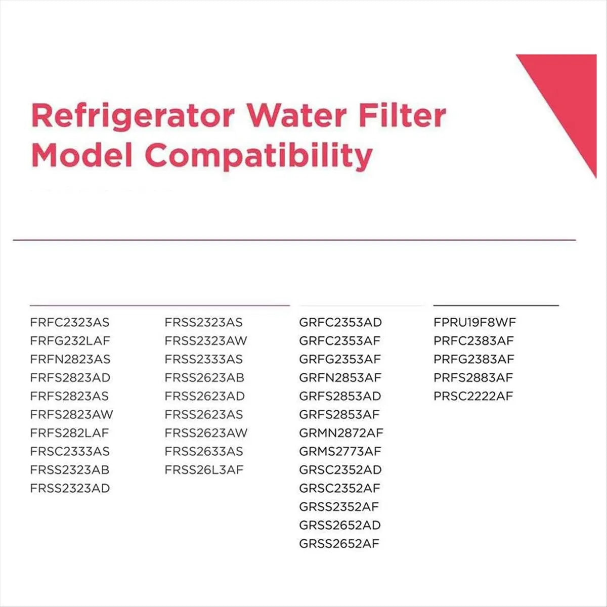 For Frigidaire FPPWFU01 PurePour PWF-1 Water Filter PWF-1 Refrigerator Filter