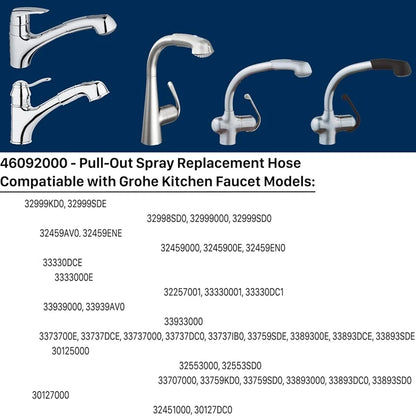 46092000 Pull Out Hose 46174000 For Grohe Ladylux Replacement Parts Faucet Replacement Parts
