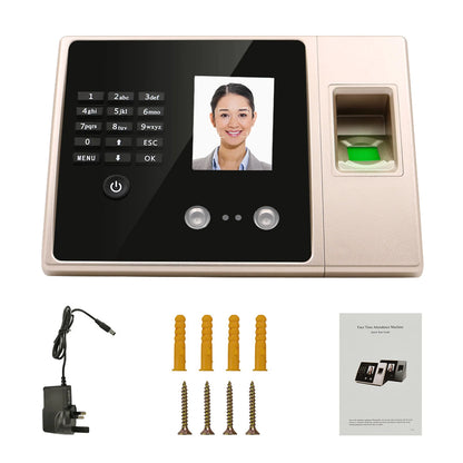 Intelligent Biometric Fingerprint Time Attendance Machine with HD Display Screen Time Clock Support Face Fingerprint Password