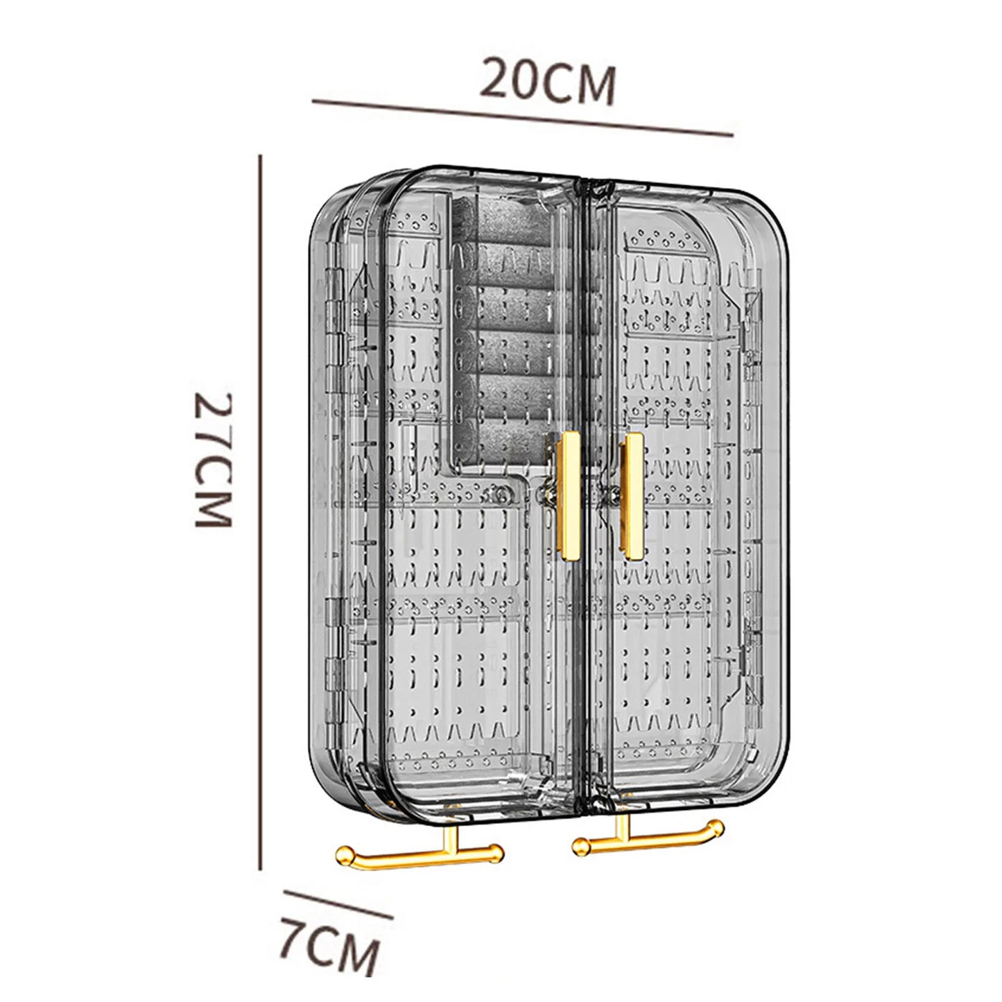 Jewelry Storage Box Jewelry Accessories Shelf Transparent Wall Mounted Jewelry Organizer Earrings Necklaces Rings Display Stand