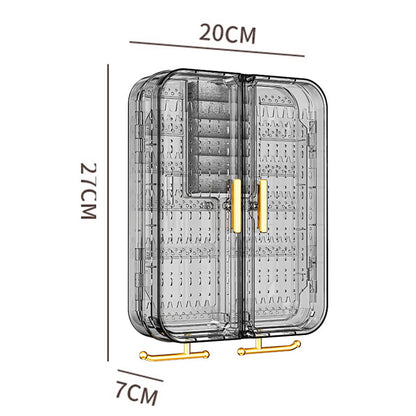 Jewelry Storage Box Jewelry Accessories Shelf Transparent Wall Mounted Jewelry Organizer Earrings Necklaces Rings Display Stand