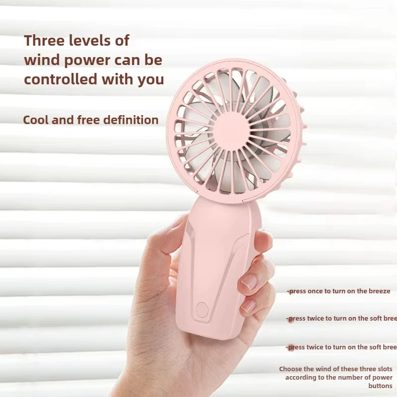 Portable Handheld Small Fan Lightweight Cute Appearance USB Rechargeable Mini Fan Summer Portable Mini Pocket Cooling Fans