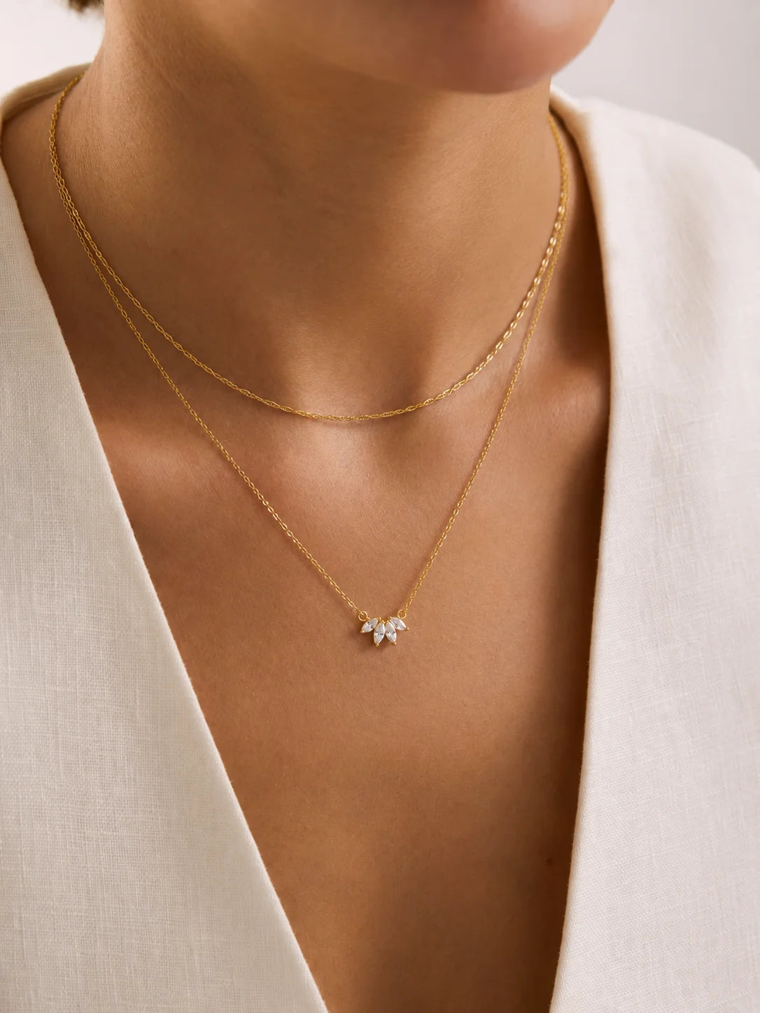Women's Necklace Collection, Original Necklace, Ladies' Gold Heart Necklace, Sparkling Zirconia Pendant Necklace, Jewelry Gift