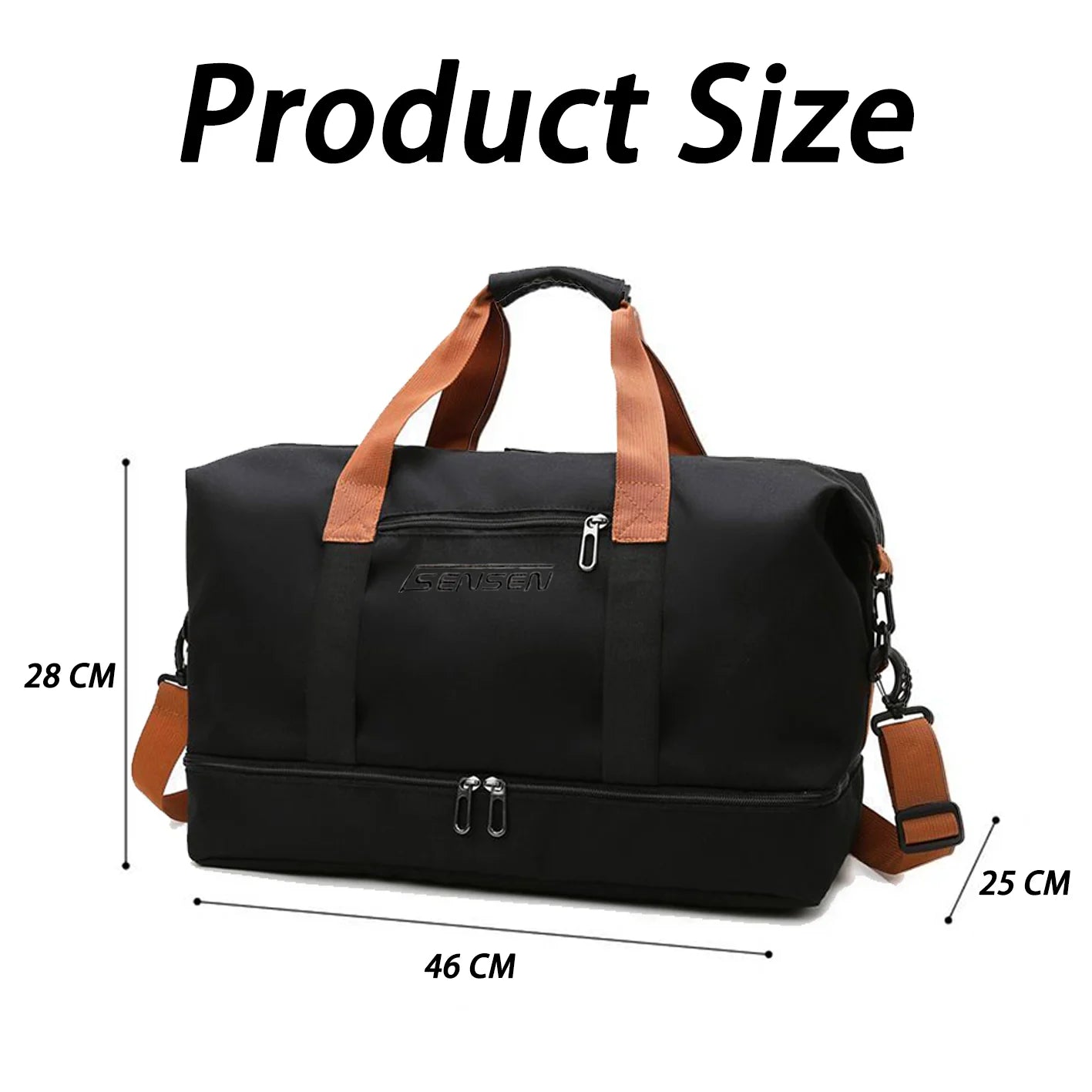 Travel Bag Large-capacity Portable, Dry and Wet Separation Sports Fitness Bag, Suitable As A Travel Luggage Bag.