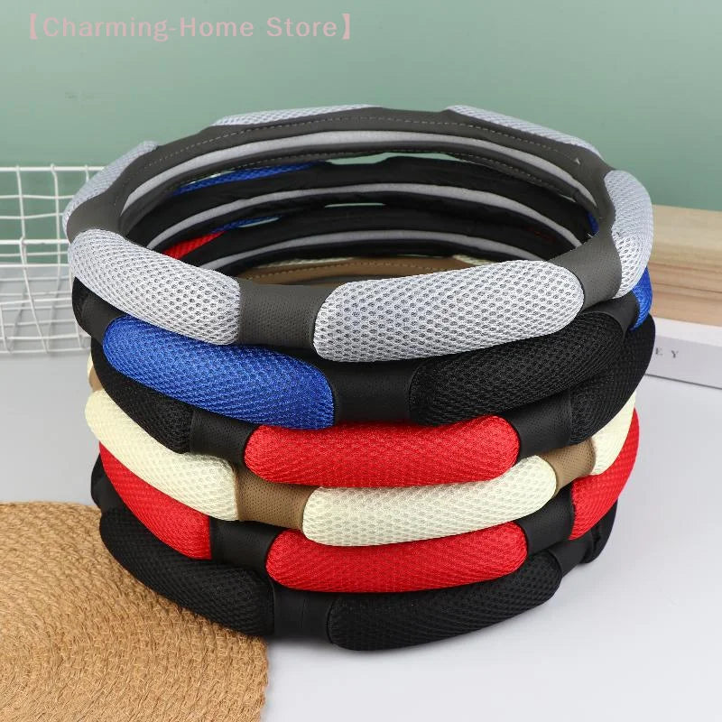 【M】Steering Wheel Cover Suitable For 38cm Diameter Car Accessories Interior Steering Wheel Protective Decoration Universal