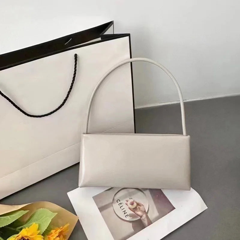 2026 Summer New Female Underarm Bag Women's Genuine Leather Shoulder Crossbody Bags High Quality Cowhide Ladies Simple Handbags