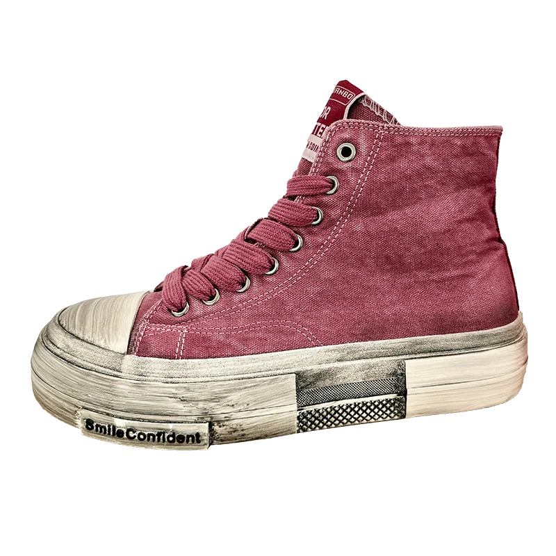 Casual canvas men's shoes Trendy and versatile designer styles Fashion Party Personalized shoes for young people Thick soled