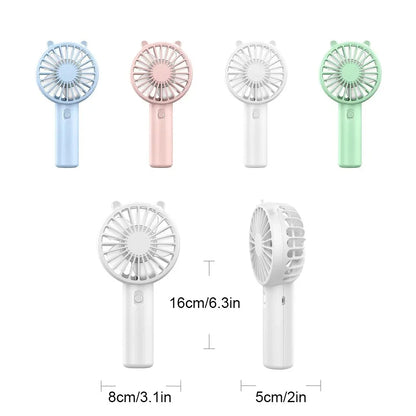 Portable Mini Fan USB Rechargeable Fans Handheld Fans Desk Table Fan Air Conditioner Mute Cooler for Outdoor Home Office School