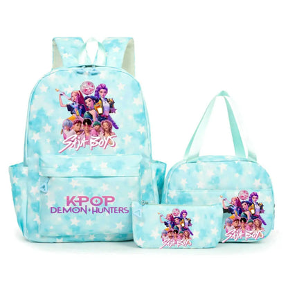KPop Demon Hunters Backpacks Campus Student School Bags for Teen Men Women Tote Bag Clutch Pocket Nylon Backpacks Travel