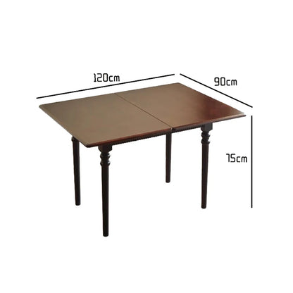 Mid Century Dark Dining Tables Foldable French Chic Vintage Dining Tables Unique Tall Legs Table A Manger Pliante Furnitures