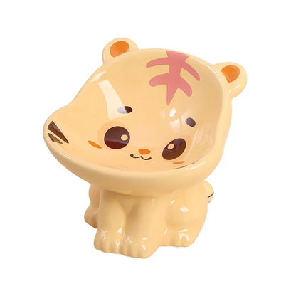 New Cartoon Ceramic Cat Bowl Creative Cute Puppy Dog Feeder Pet Feeding and Water Eatting Bowl Drinker Porcelain Pet Supplies