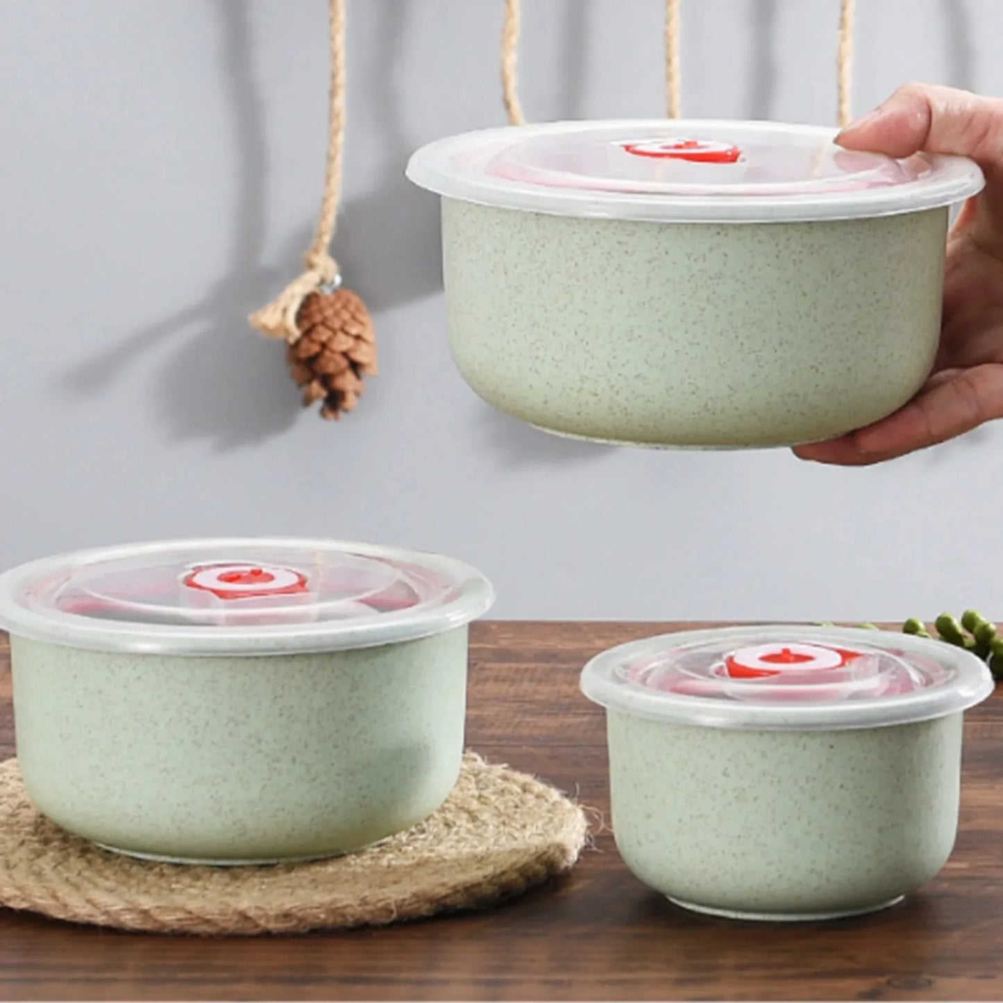 3 food storage containers, lunch box with lid, microwave storage containers for cooking, meal preparation, daily use.
