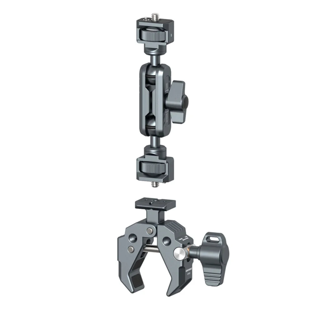 2024 Metal Multi-functional Crab Super Clamp with NATO Base Powerful Magic Arm Clamp for Camera Phone Monitor Umbrella LED Light