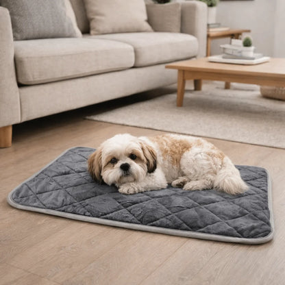 Pet Bed Mat Anti-Slip Self-Heating Dog Pad Thermal Folding Pet Sleeping Blankets Cozy Soft Dog Crate Pad for Cats and Dogs