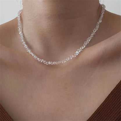 Collier pendentif cœur en zircon et pompons style vintage pour femme, style bohème géométrique baroque, chaîne en cristal transparent