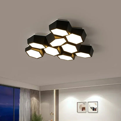 Modern Geometry Led Ceiling Lamp Living Room Chandeliers Lighting Bedroom Dimmable Lamparas Nordic Home Decor Lights Luminaria