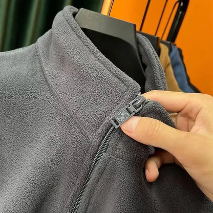 Double-Sided Fce Zipper Jaet Thiened Warm Svel Autumn Winter Men's Vest Faionable Casual Sle Youth ular