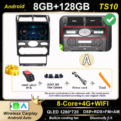 Android 16 GPS Navigation  For Ford Mondeo 2004 -2007 Auto Multimidia Video Player Carplay Head Unit Radio Stereo Car Dvd WIFI