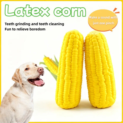 Latex Corn Shape Squeak Toys for Dogs New Pet Supplies Training Chewing Toy for Small Dogs Puppy Playing
