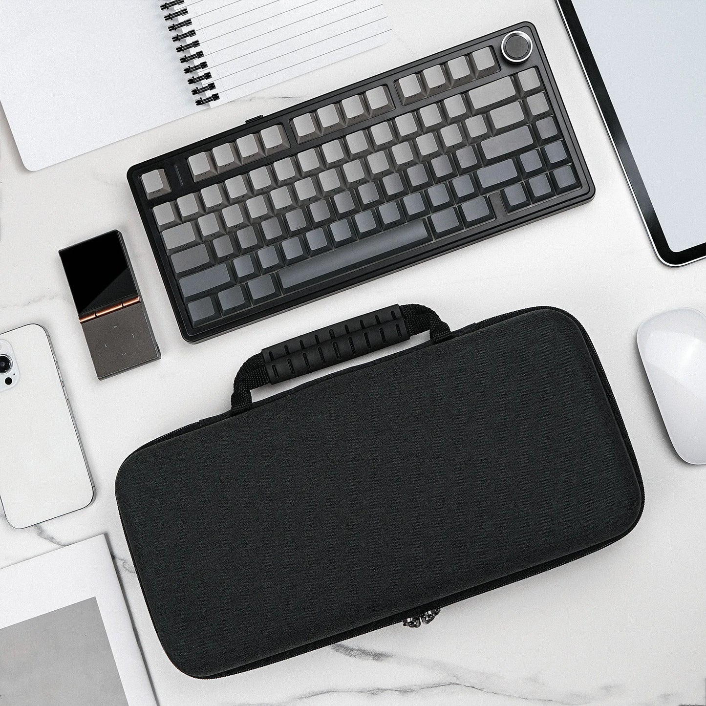 Geekria 75% 84-Key Gaming Keyboard Case, Compatible with Keychron K2 / K2 HE, Logitech POP Keys / MX Mechanical Mini