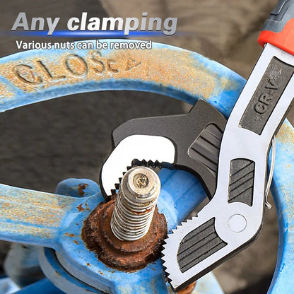 Multifunctional self-locking wrench adjustable wrench quick wrench adjustable pipe wrench plumber multifunctional hand tool