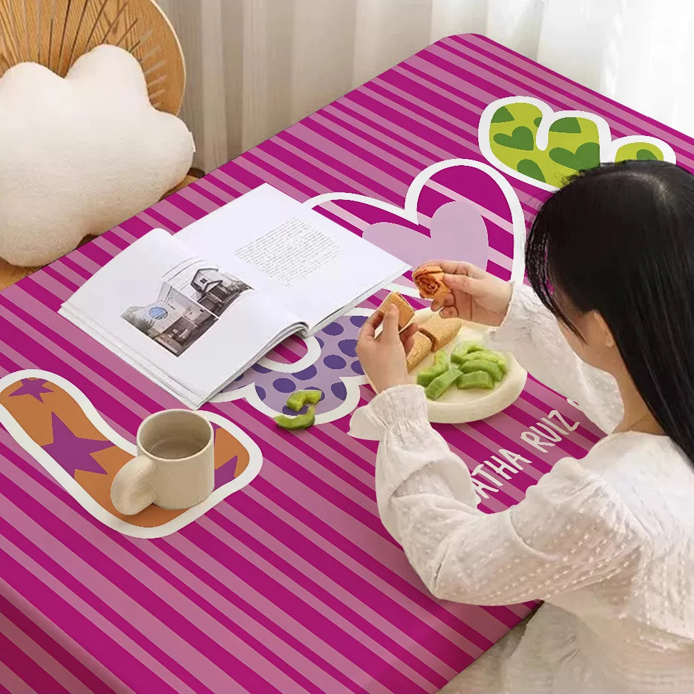 Agatha Ruiz De La Prada Home Tablecloths Dining Decoration And Rectangular Table Accessories Waterproof Cloth Anti-stain