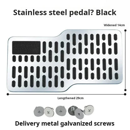 Truck Floor Mats Driver Floor Mat Heel Pad Stainless Steel Anti-Slip Pedal Wear-Resistant For Automotive RV Tractor Vehicle