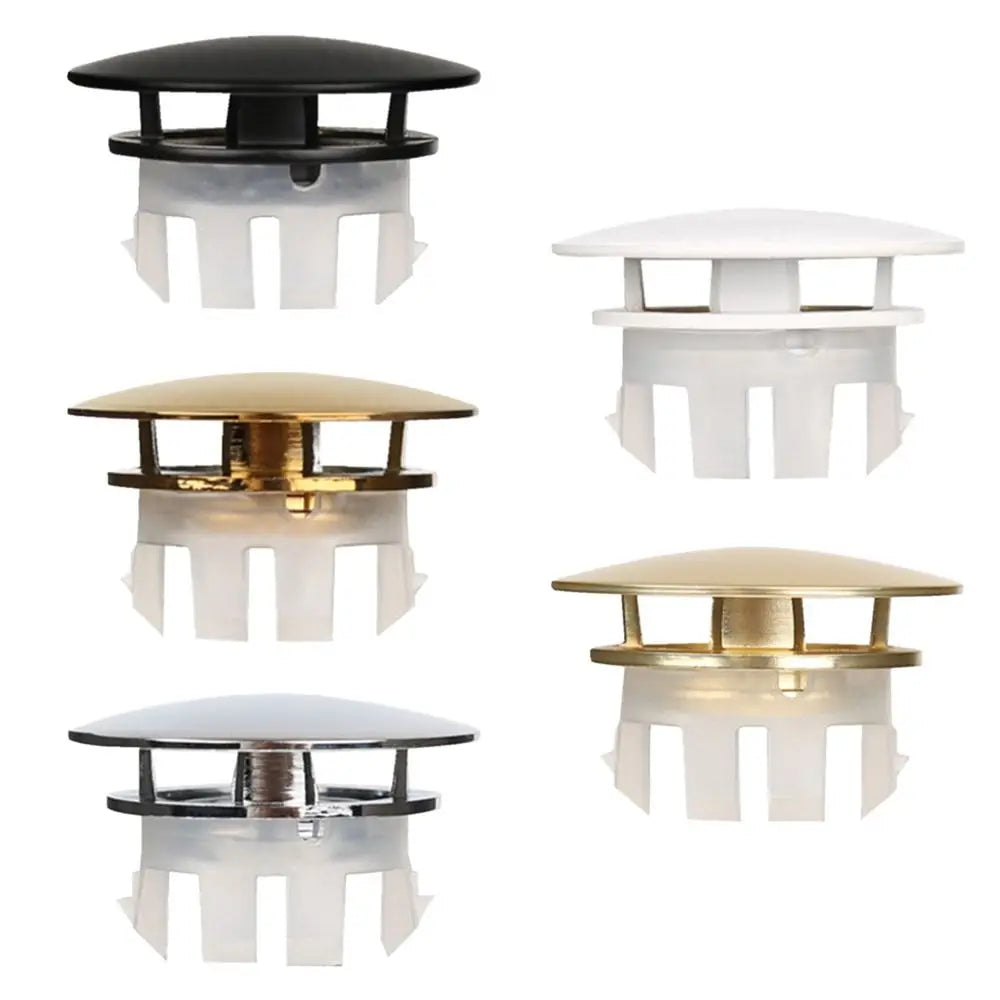 Round Sink Overflow Covers Kitchen Bathroom Double Layer Wash Basin Overflow Ring Plug Replacement Sink Hole Cover Trim Ring Cap
