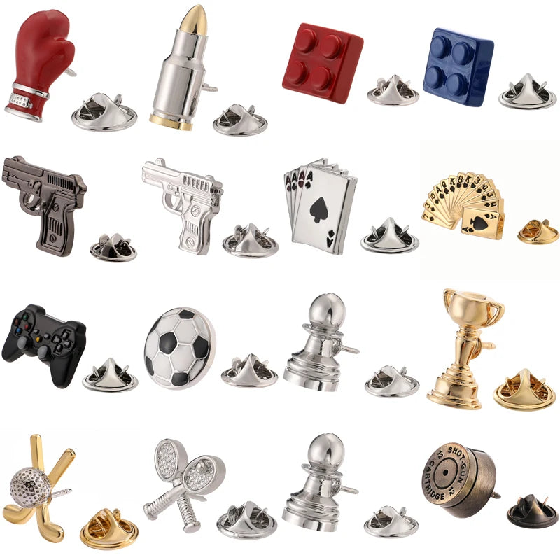 Classical men's women's brooch High-end collar pin Sports Golf Poker Trophy Lapel pin Hats scarves accessories jewelry gift