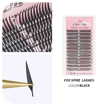 GLAMLASH Comic Spire False Comango Lashes Automatic Flowering Premade Volume Fans Eyelashes Extensions Individual Makeup Tools