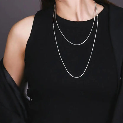 316L stainless steel jewelry necklace thick snake bone chain double necklace statement necklace female necklace chain wholesale