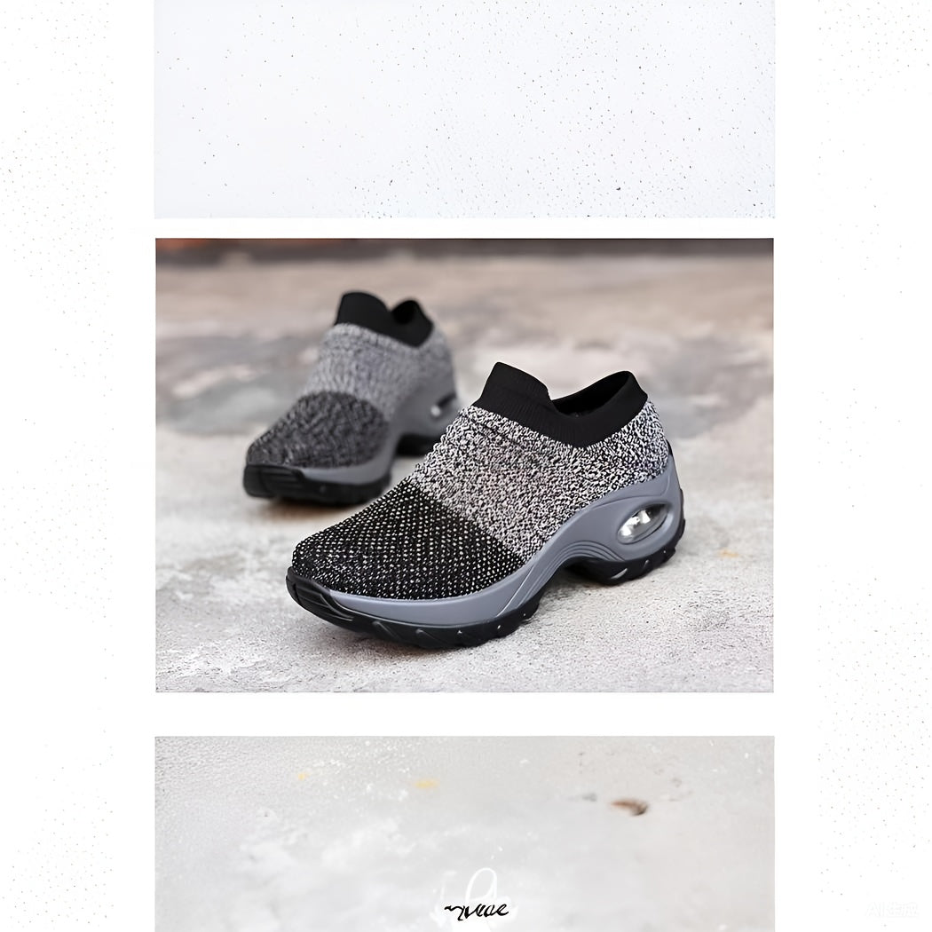 Leichte Damen-Sneaker mit Luftpolstersohle – Atmungsaktive Mesh-Laufschuhe mit stylischem Low-Top-Design – Ideal für Komfort und Stil