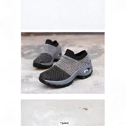 Leichte Damen-Sneaker mit Luftpolstersohle – Atmungsaktive Mesh-Laufschuhe mit stylischem Low-Top-Design – Ideal für Komfort und Stil