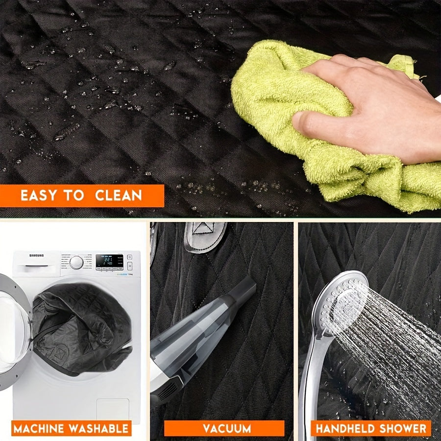Dog Seat Cover for Back Seat, 100% Waterproof Dog Car Seat Covers with Mesh Window, Scratch Prevent Antinslip Dog Car Hammock, Car Seat Covers for Dogs, Dog Backseat Cover for Cars, Standard